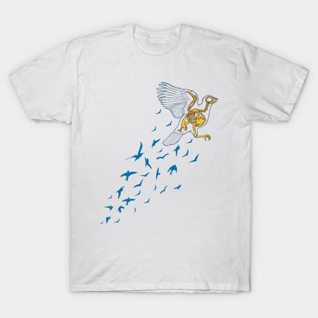 Skeleton Bird T-Shirt by supercuss